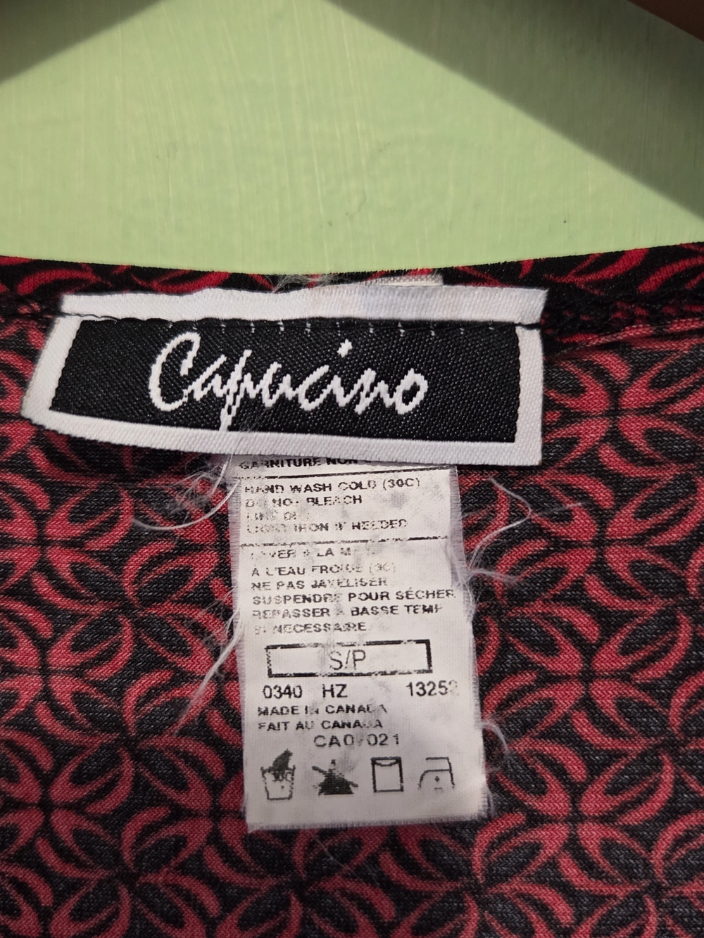 Wrap Midi Dress in Red & Black Houndstooth - Picture 5 of 6